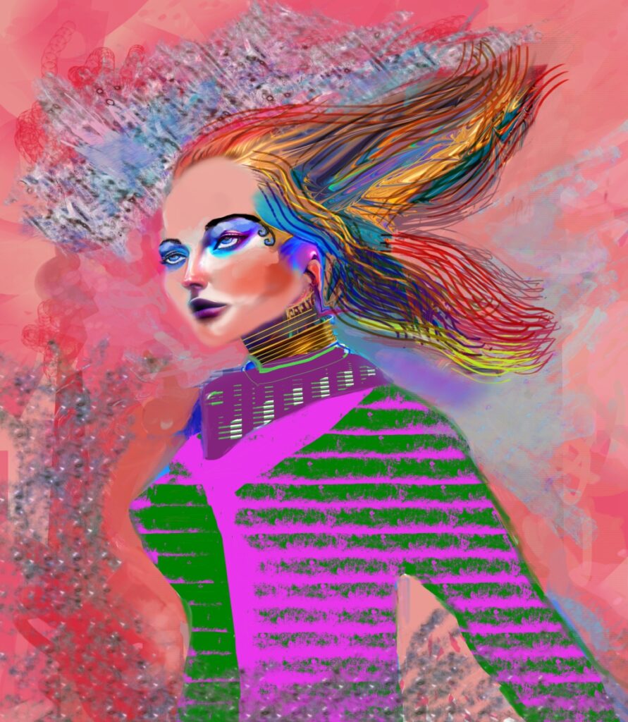 Galactic Woman - original artwork by Beatriz Clarke